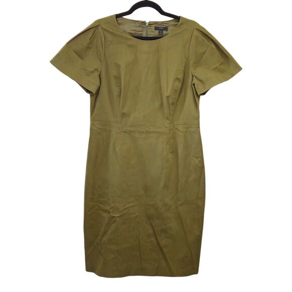 J.Crew Fitted Sheath Cotton Blend Stretch Tuscan Olive Size 14 - Picture 2 of 10
